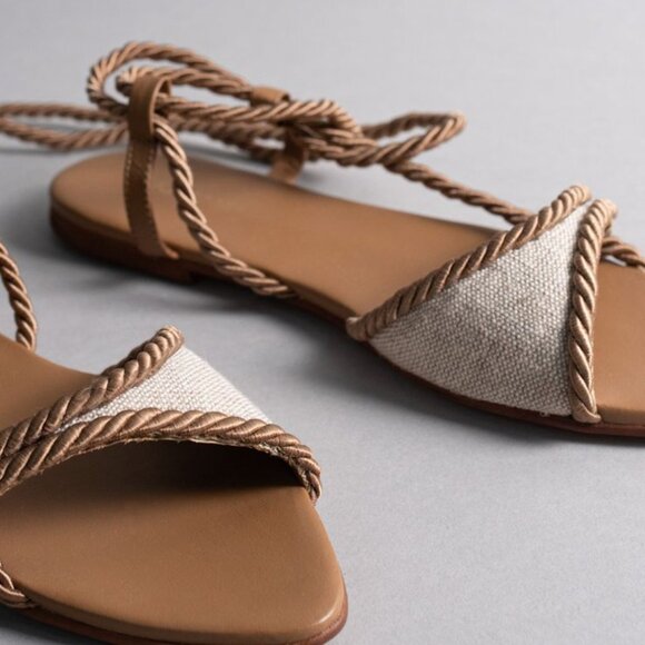 KAANAS Alenna Wrap Sandal In Caramel - Picture 1 of 7
